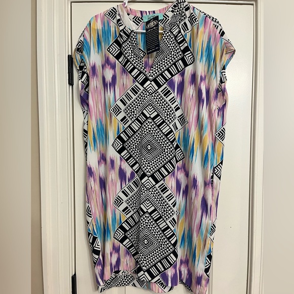 Nwt Karlie Bright Aztec Print Dress Large - Picture 1 of 6